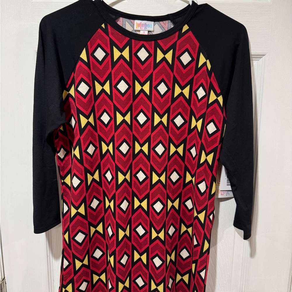 LuLaRoe Randy Multicolor Geometric Pattern Top